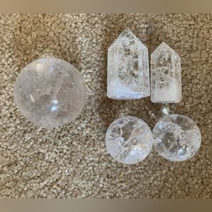 Clear & Crackled Quartz Lot